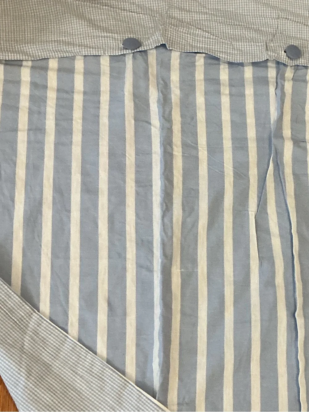 NWOT Garnet Hill Gingham / Stripes 100% Cotton Duvet